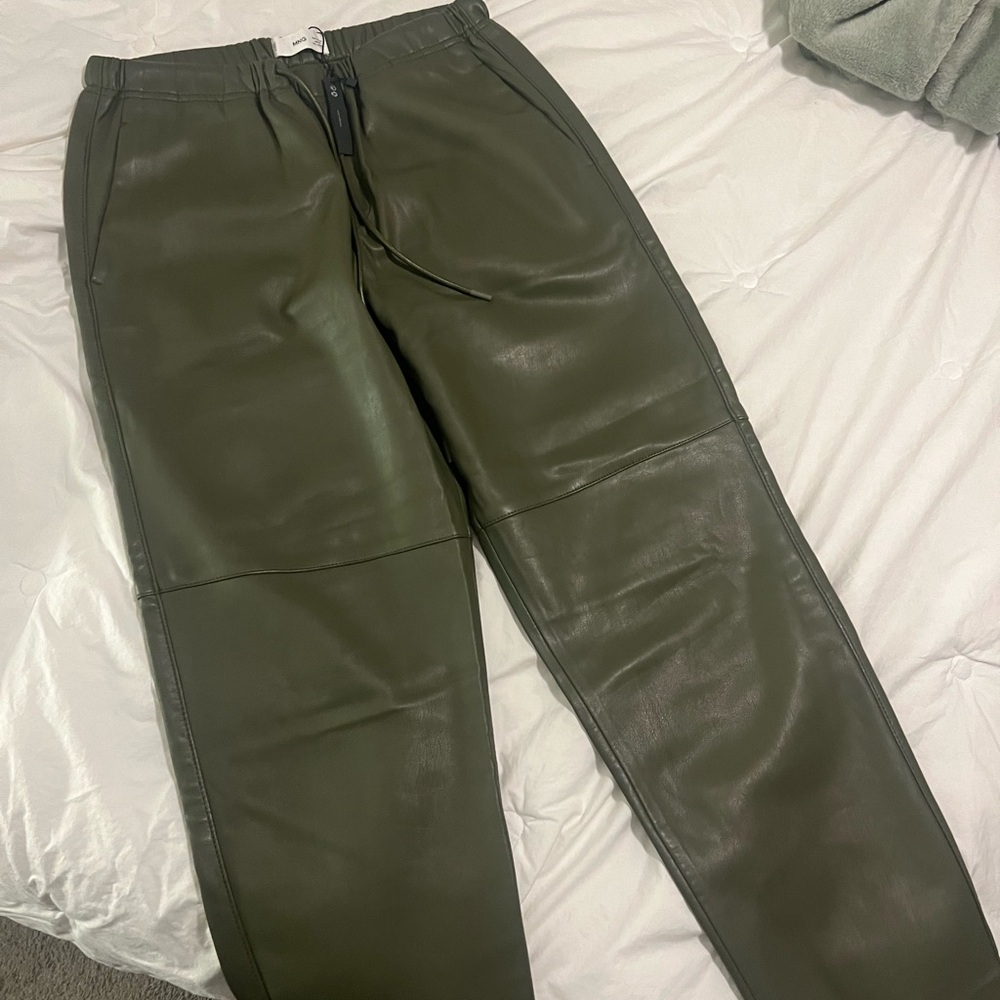 MANGO Leather Pants